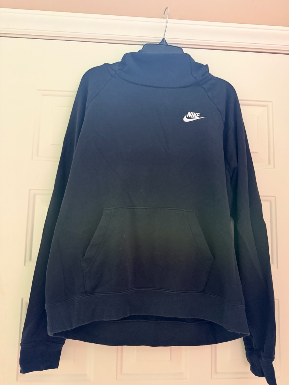 Nike Black Pullover Hoodie with White Swoosh